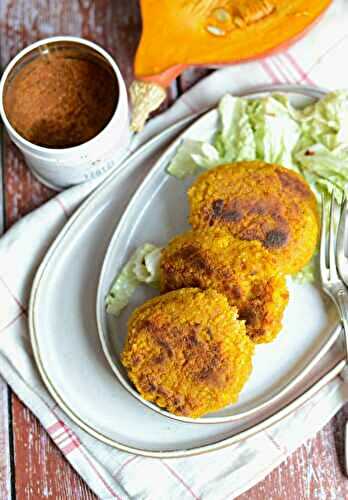 Galettes semoule pois chiches et potimarron #vég