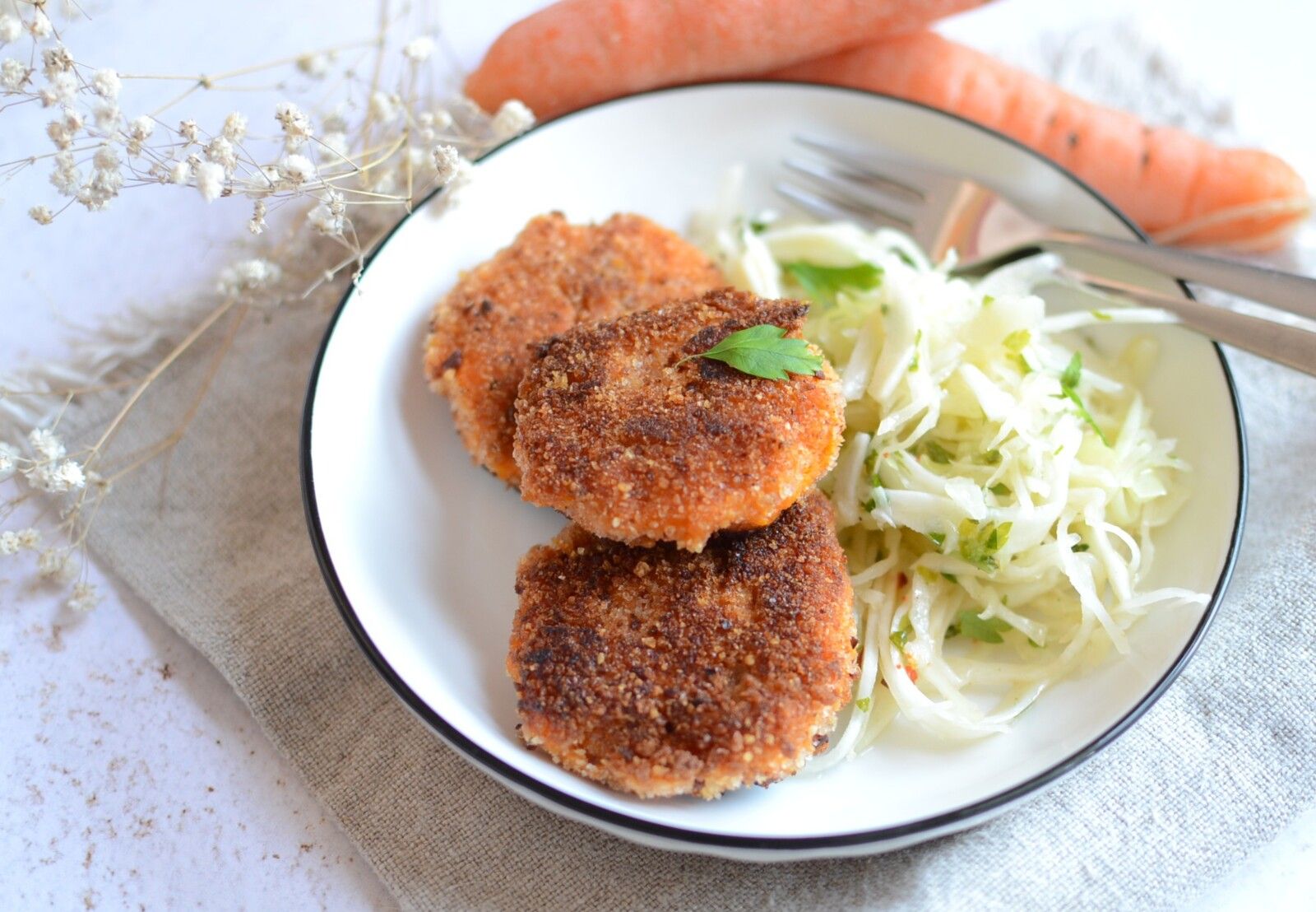 Galettes à la carotte #végétarien