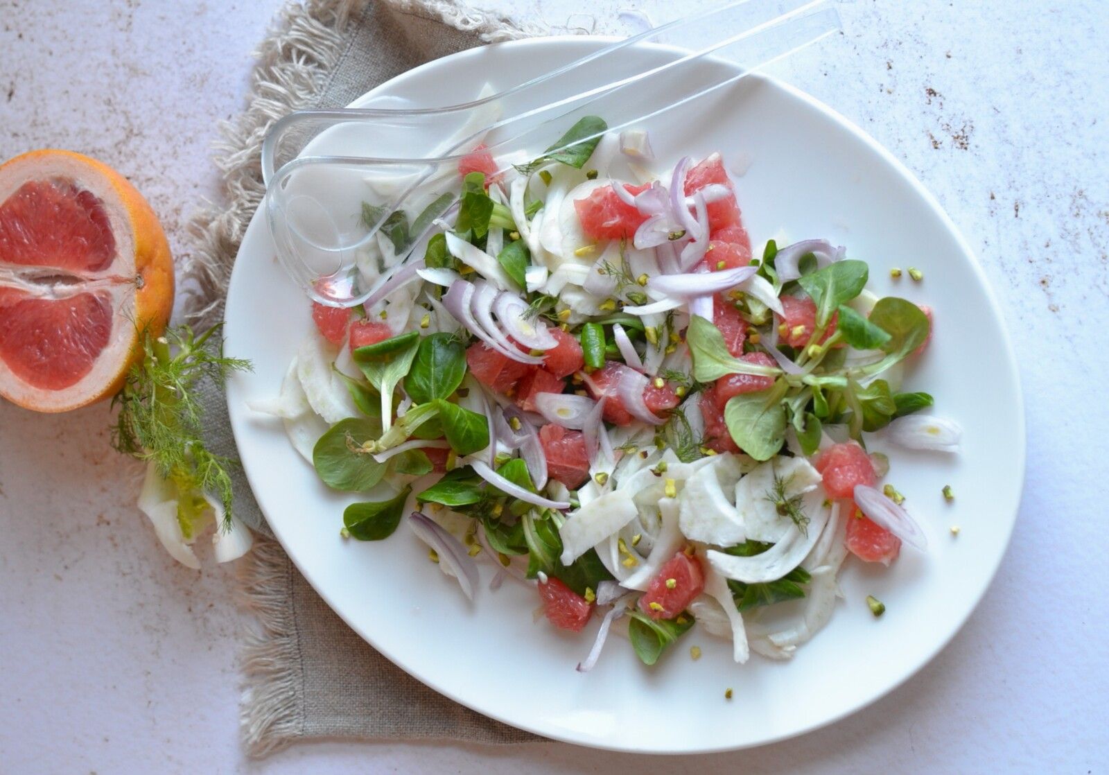 Salade de fenouil pamplemousse et pistache #vég