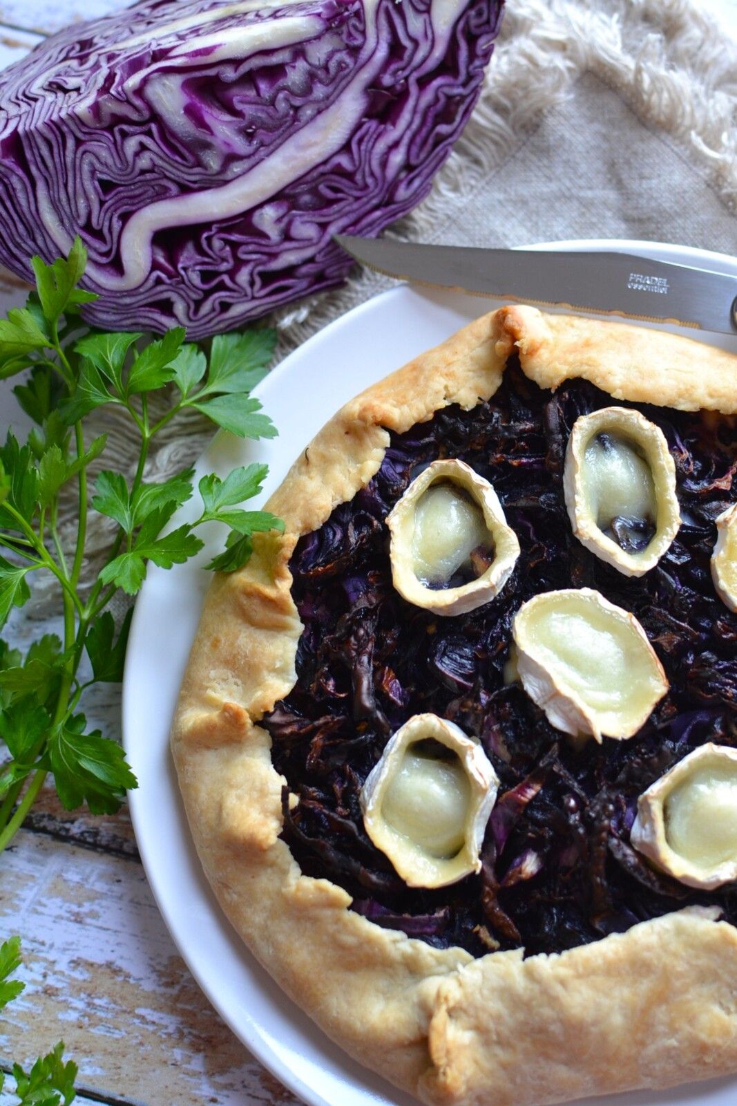 Tarte au chou rouge #végétarien