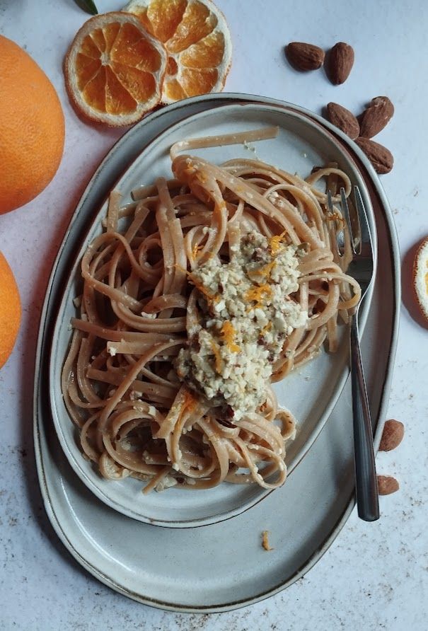 Pâtes et pesto à l'orange #végétarien