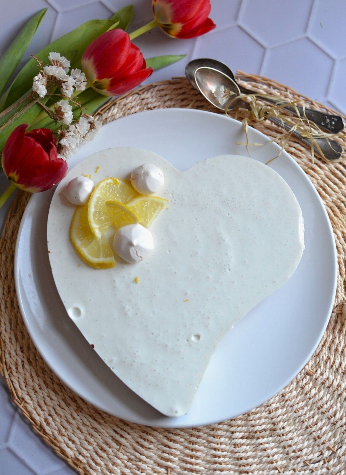 Tarte de Saint Valentin - panna cotta au citron