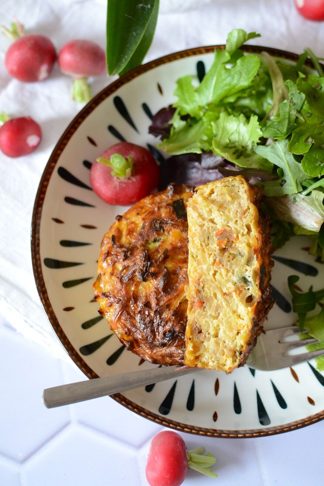 Flan de légumes râpés #végétarien