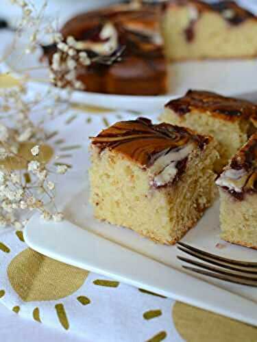 Gâteau au yaourt marbré à la confiture