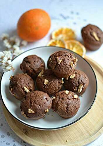 Mini muffins chocolat sésame et orange confite
