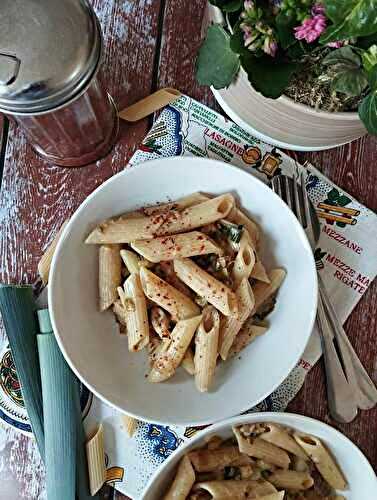 Pâtes, poireaux et sardines