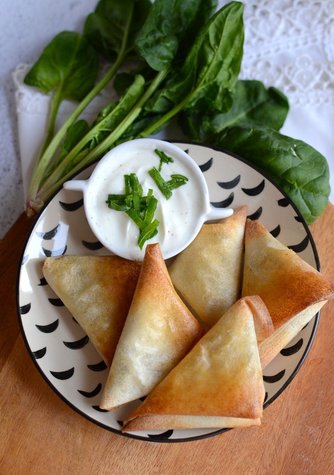 Samoussas épinards patate douce curry #végétarien