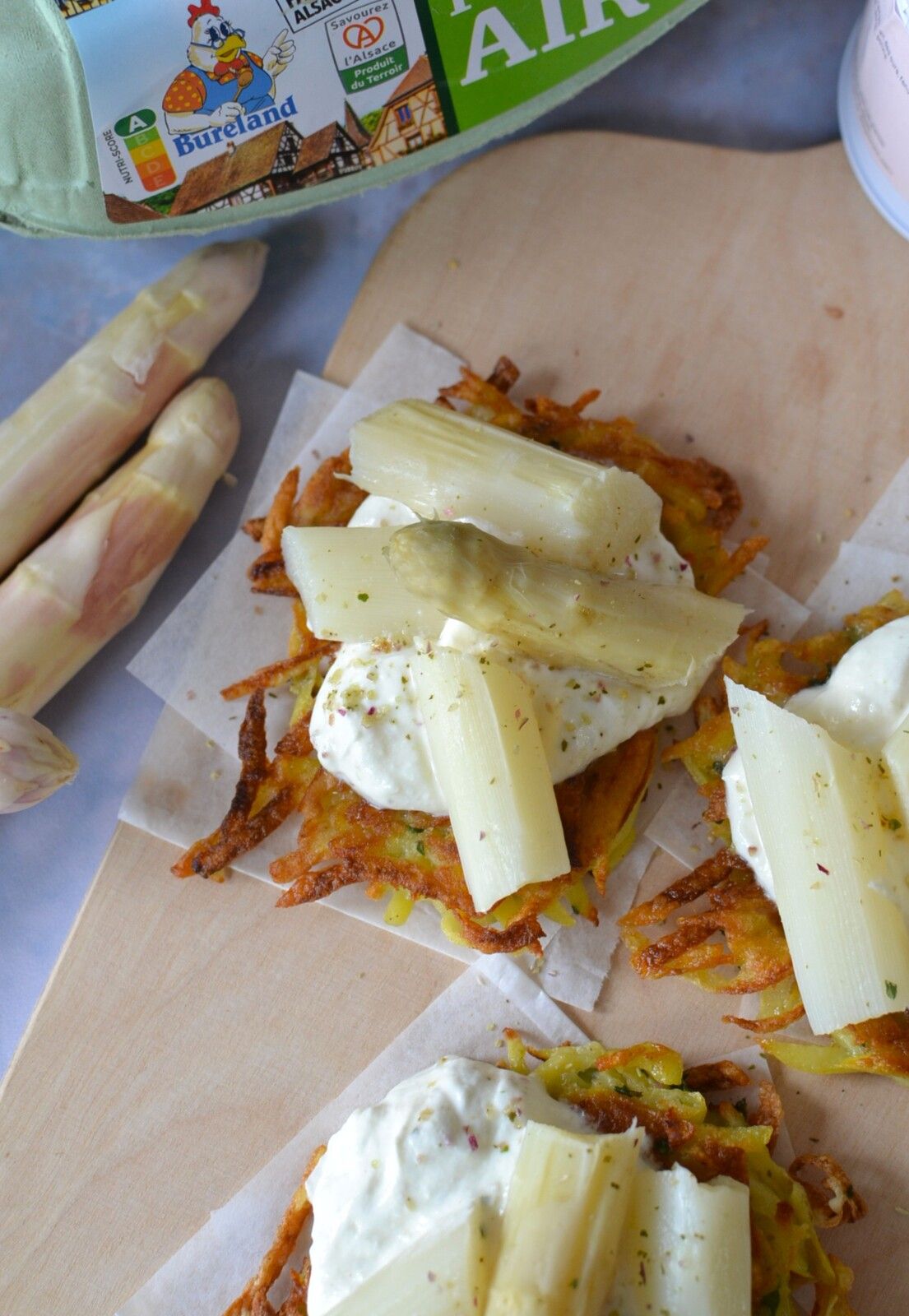 Galettes de pommes de terre et asperges #végétarien