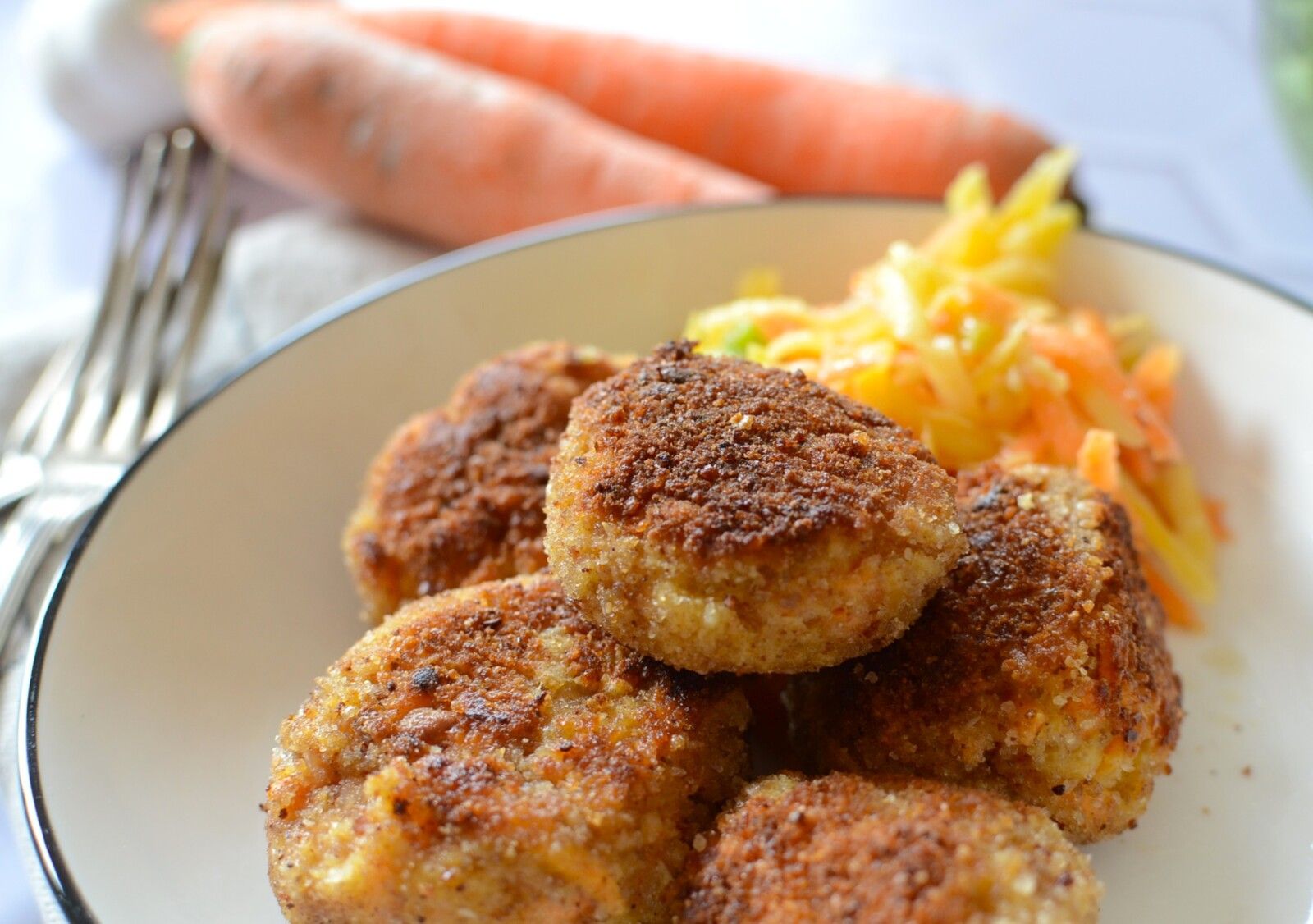 Galettes pois chiches carottes #végétarien