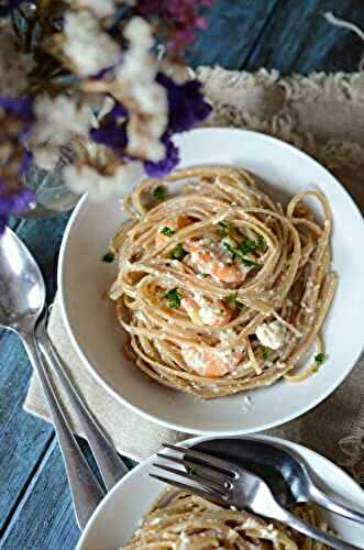 Pâtes  ricotta et crevettes