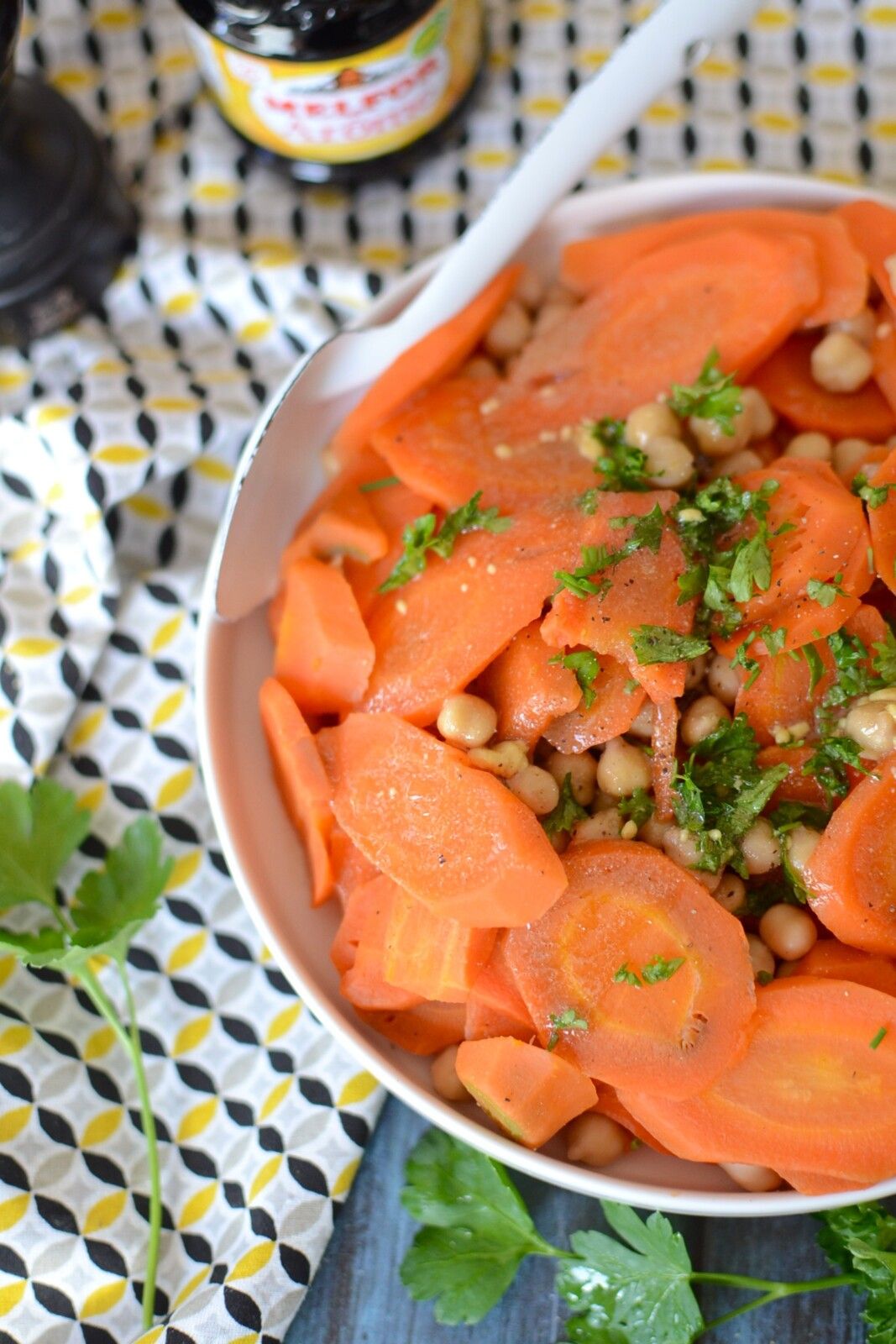 Salade  de carottes cuites et pois chiches #vég