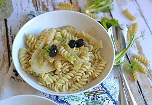 Pâtes fenouil anchois et olives