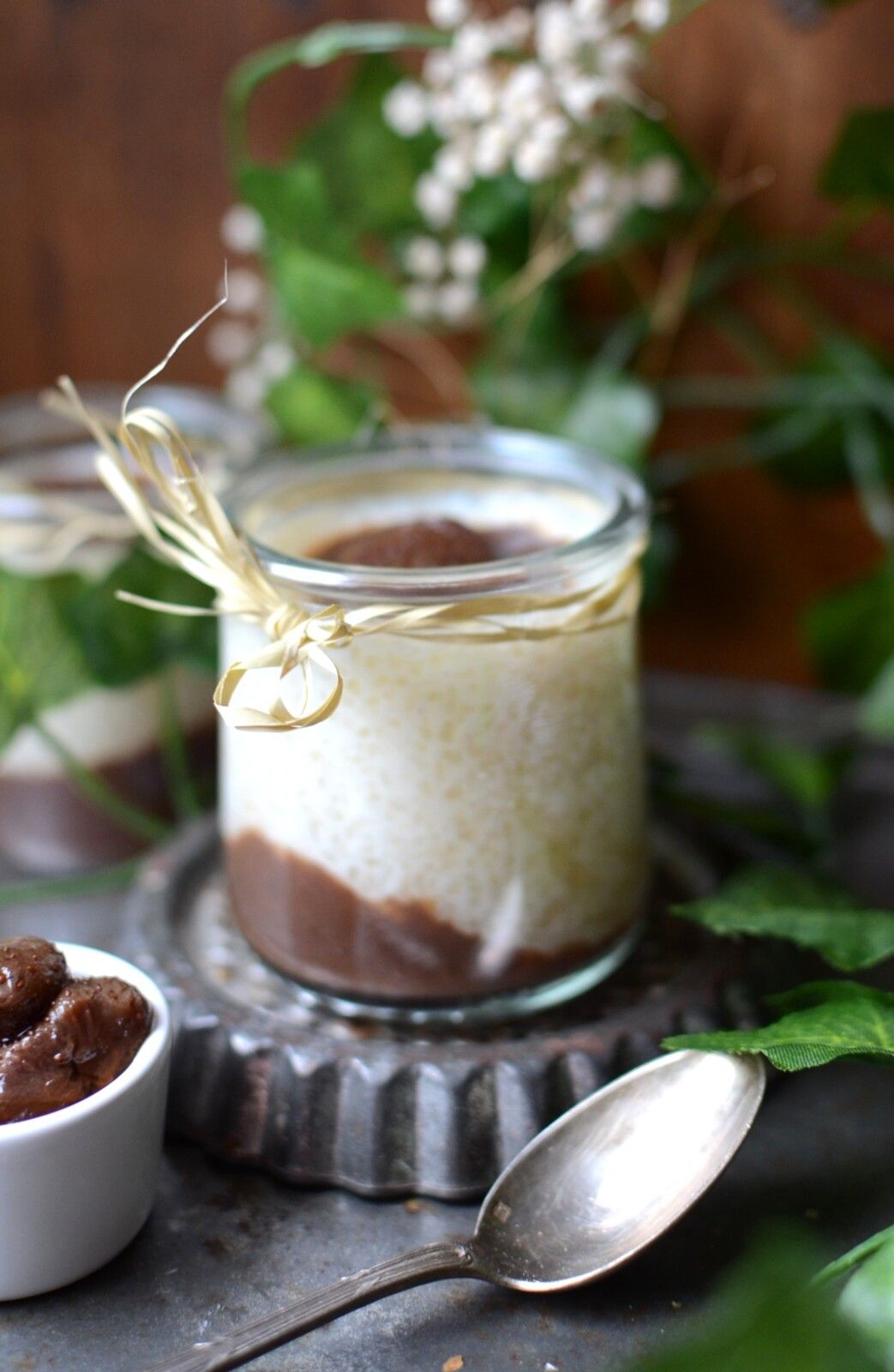 Tapioca au coulis de fraises