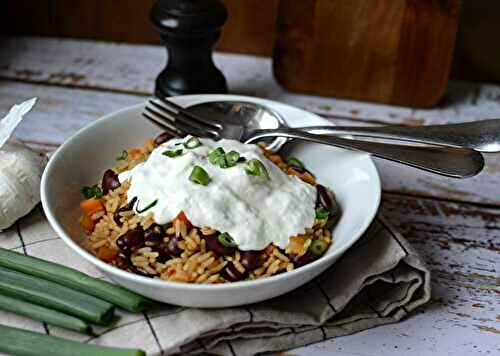 Riz aux haricots rouges, carotte et stracciatella #végétarien