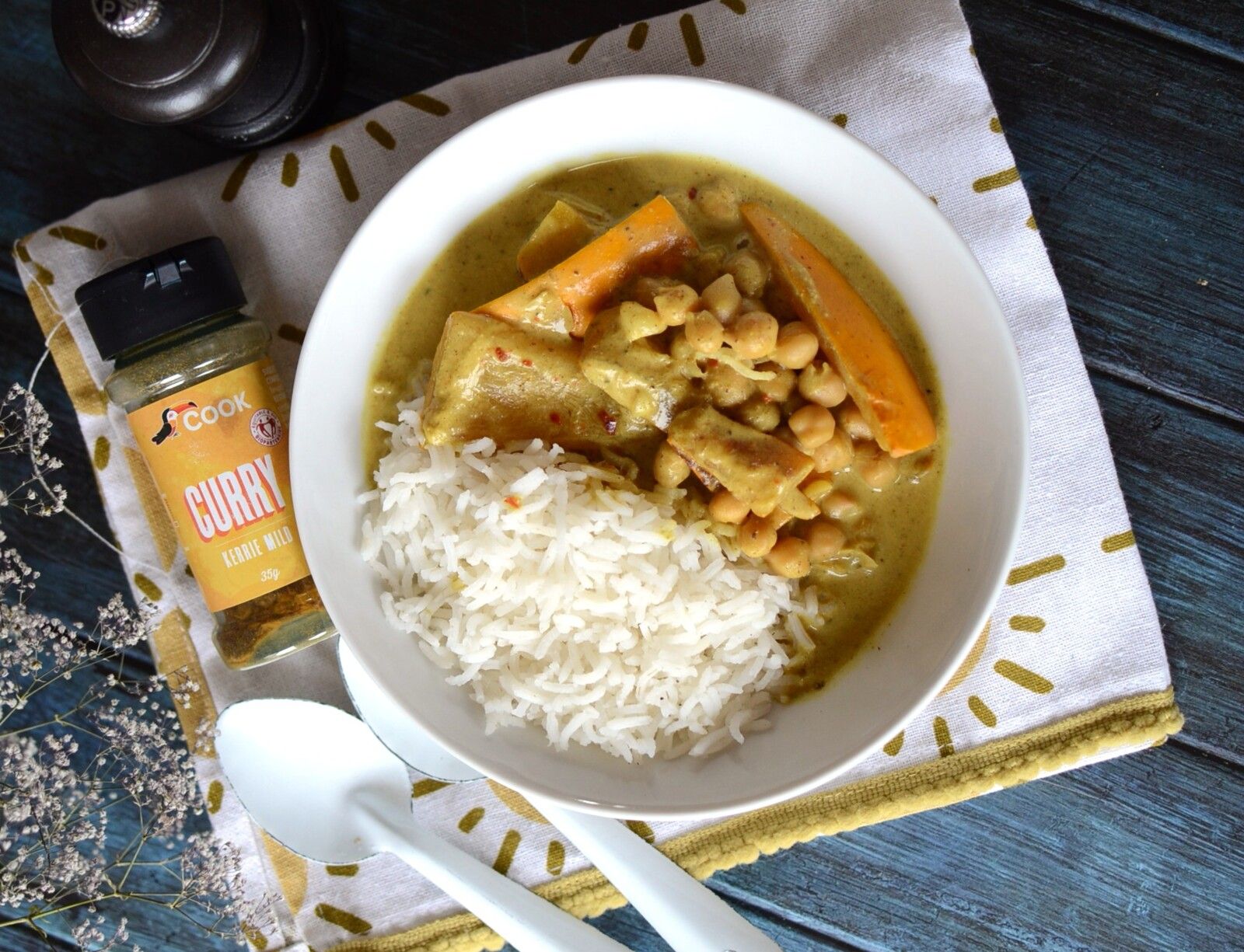 Curry de courgettes jaunes #végétarien