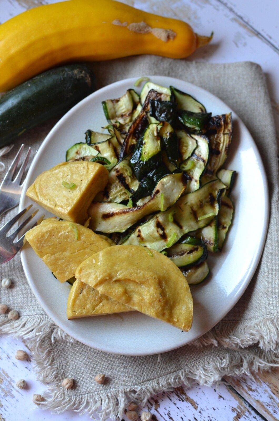 Panisse et courgettes grillées #végétarien