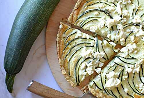 Tarte à la courgette ronde et féta #végétarien