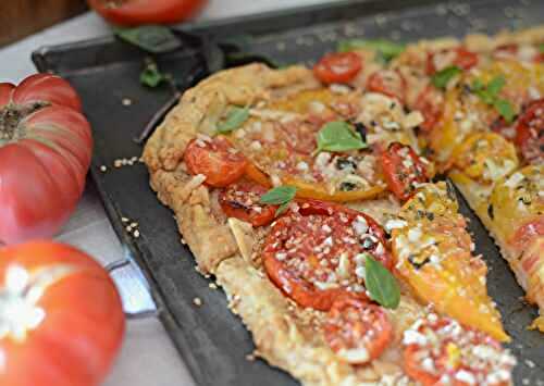 Tarte tomates, pécorino et sésame #végétarien
