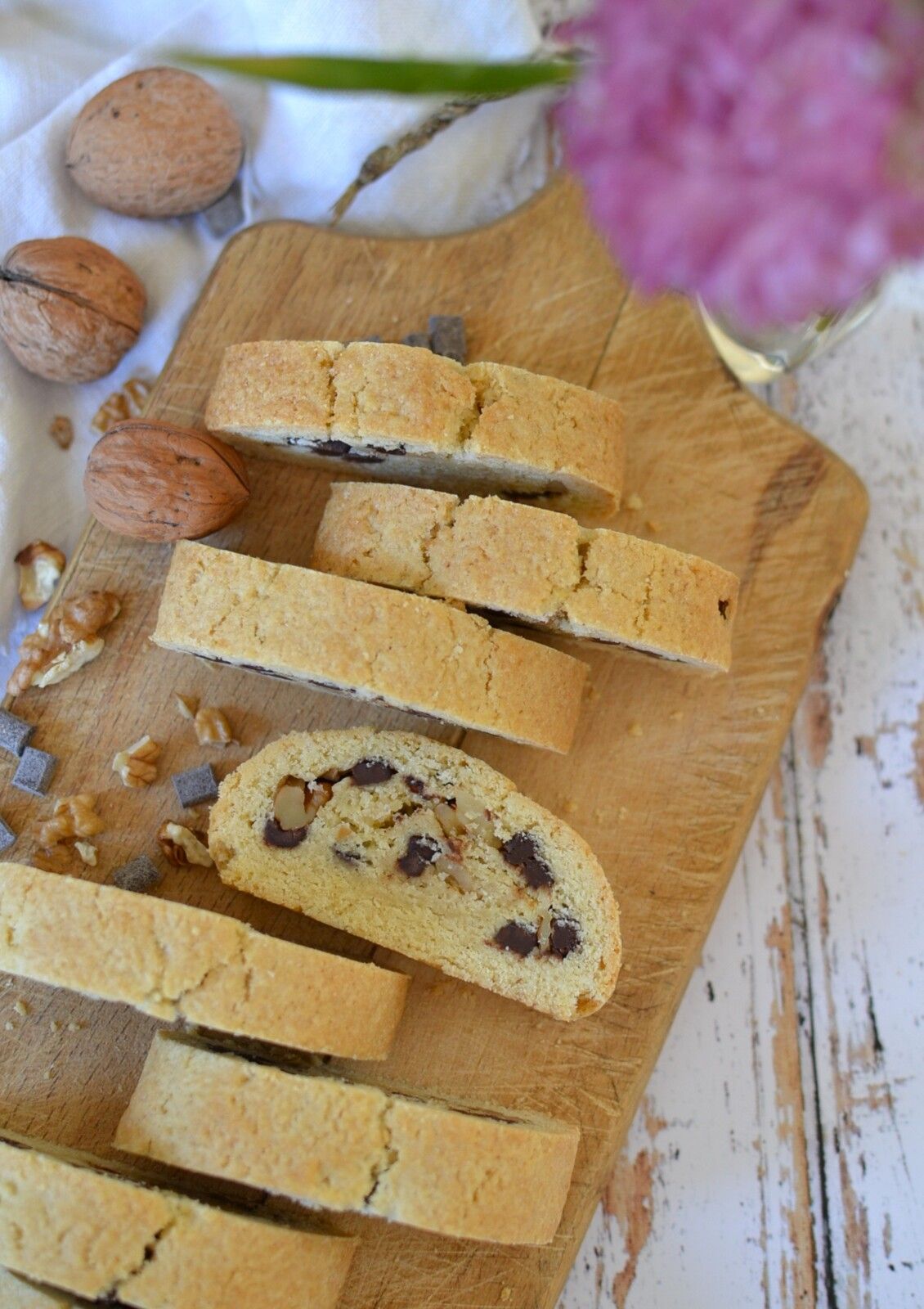 Biscottone arrotolato noci cioccoloto - biscuits roulés noix chocolat