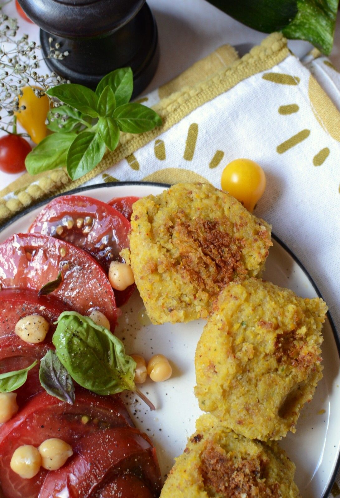 Galettes courgette pois chiches #vég