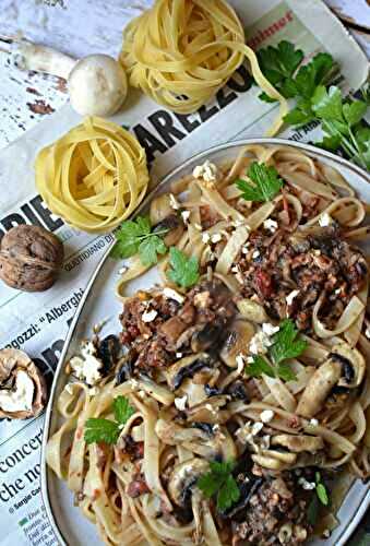 Pâtes champignons et noix #vég