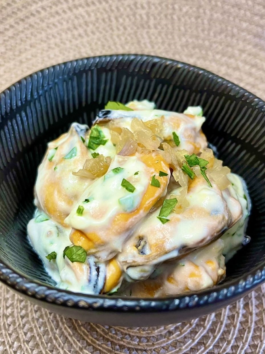 MOULES à la crème, échalote et persil