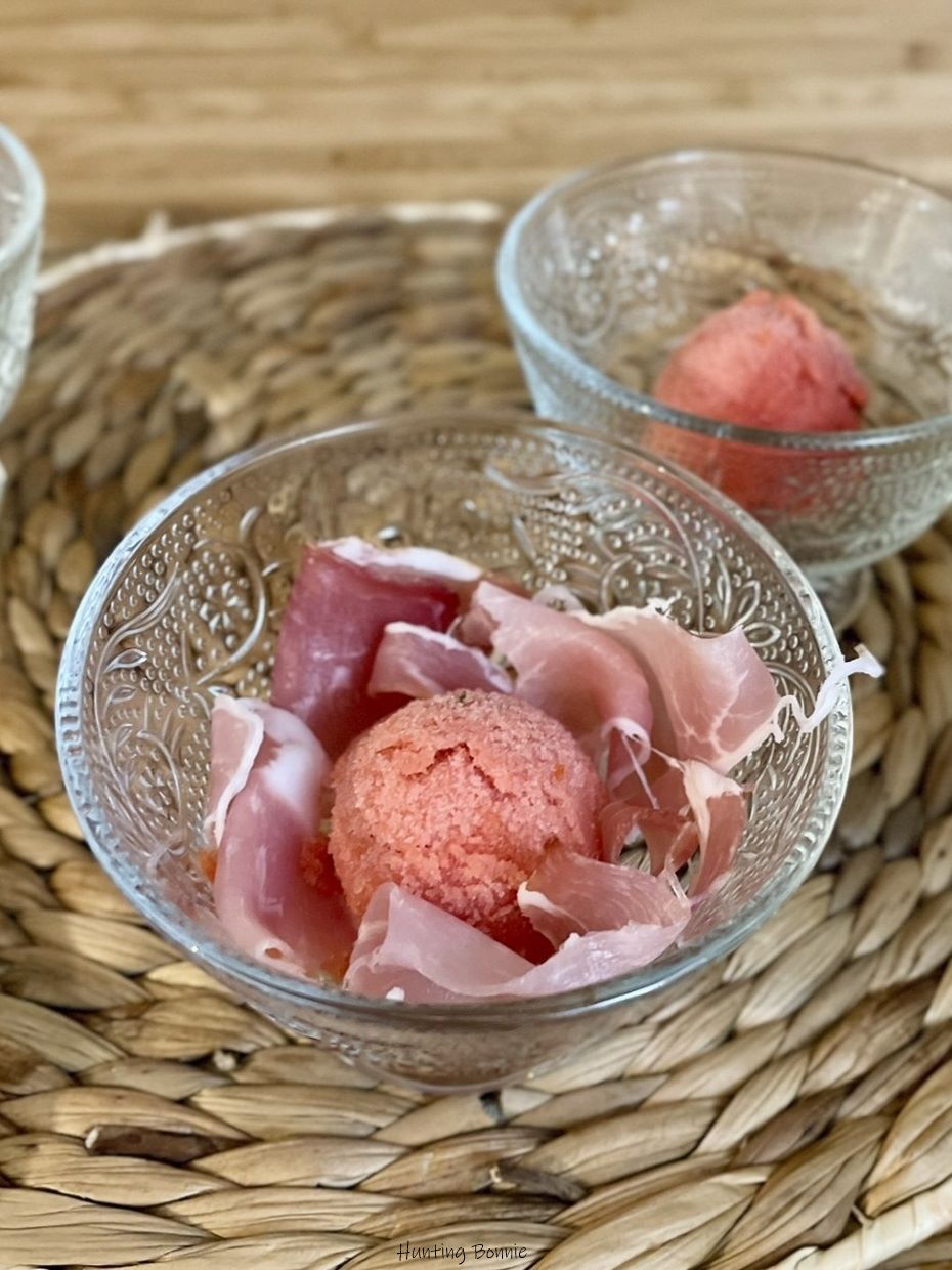 SORBET de tomate, basilic et piment d’Espelette