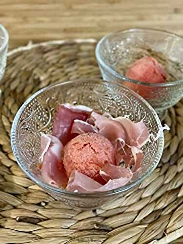 SORBET de tomate, basilic et piment d’Espelette