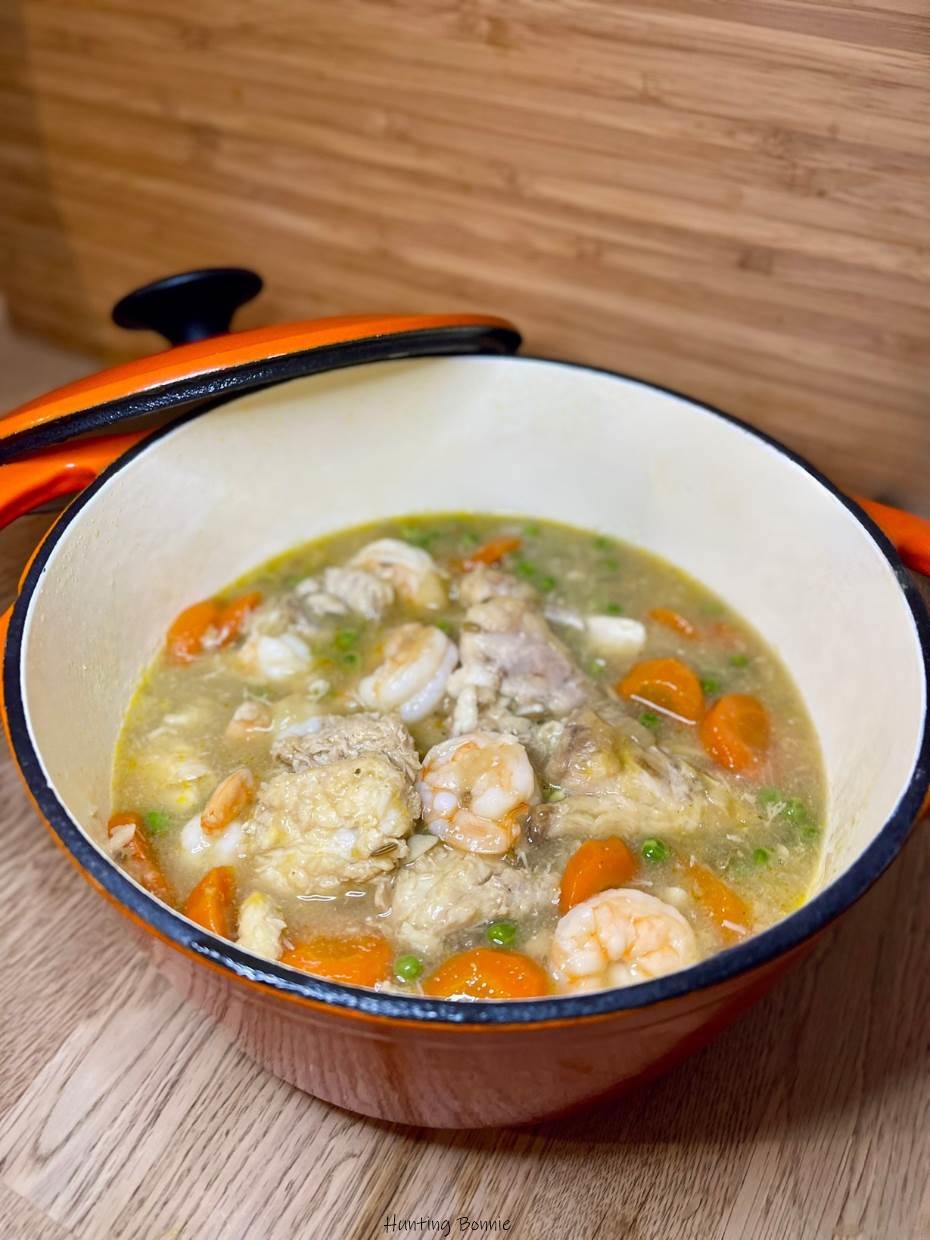 Ragoût de lotte et de crevettes aux graines de fenouil