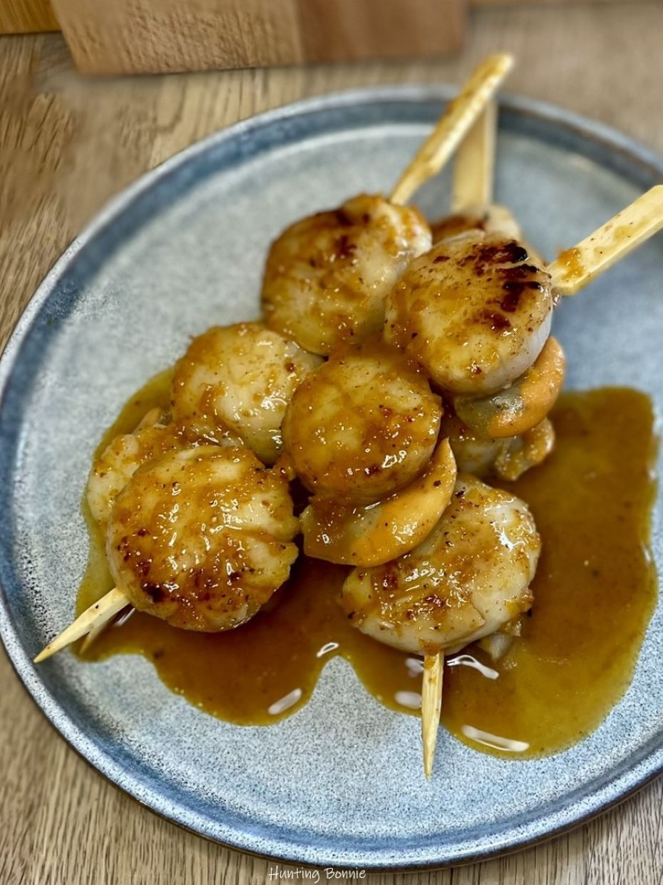 Saint-Jacques poêlées aux clémentines et miel