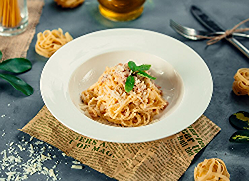 Pates carbonara oeuf - Idées Repas