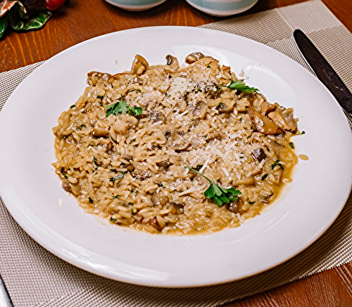 Risotto champignon parmesan - Idées Repas