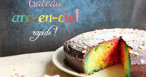 1 an et gâteau arc-en-ciel facile et rapide !