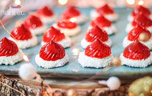 Bonnets de père noël vanille noix de coco