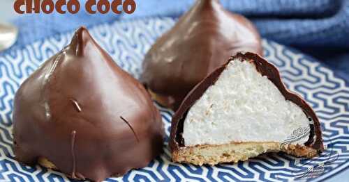 Boules de meringue chocolat noix de coco
