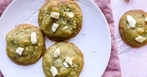 Cookies thé matcha et chocolat blanc