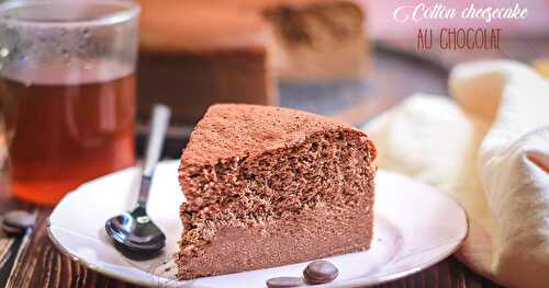 Cotton cheesecake au chocolat - avec seulement 3 ingrédients !