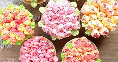 Cupcakes fleurs { avec une douille russe }