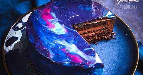 Gâteau au chocolat galaxie
