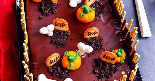 Gâteau cimetière pour Halloween