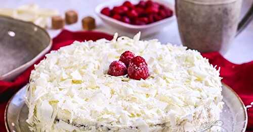 Gâteau Edelweiss framboise chocolat blanc