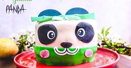 Gâteau panda poire chocolat