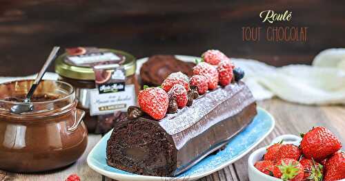 Gâteau roulé tout chocolat