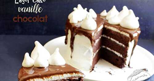 Layer cake vanille chocolat facile
