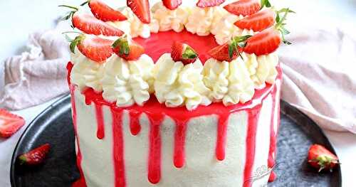 Layer cake vanille fraise