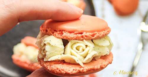 Macarons ganache vanille et caramel