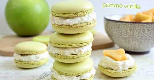 Macarons pomme vanille