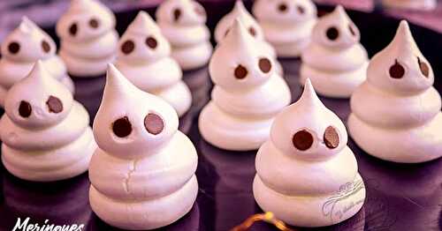 Meringues fantômes pour Halloween