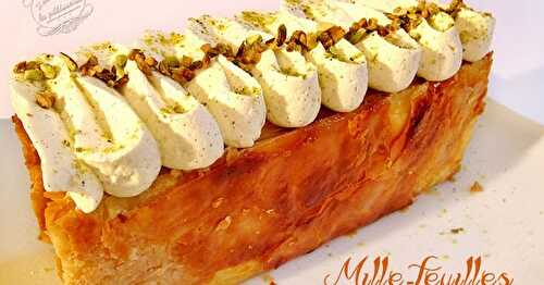 Mille-feuilles pistache et vanille