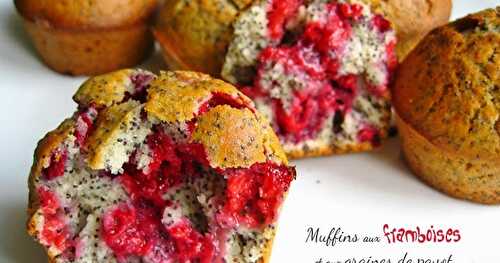 Muffins aux framboises et aux graines de pavot